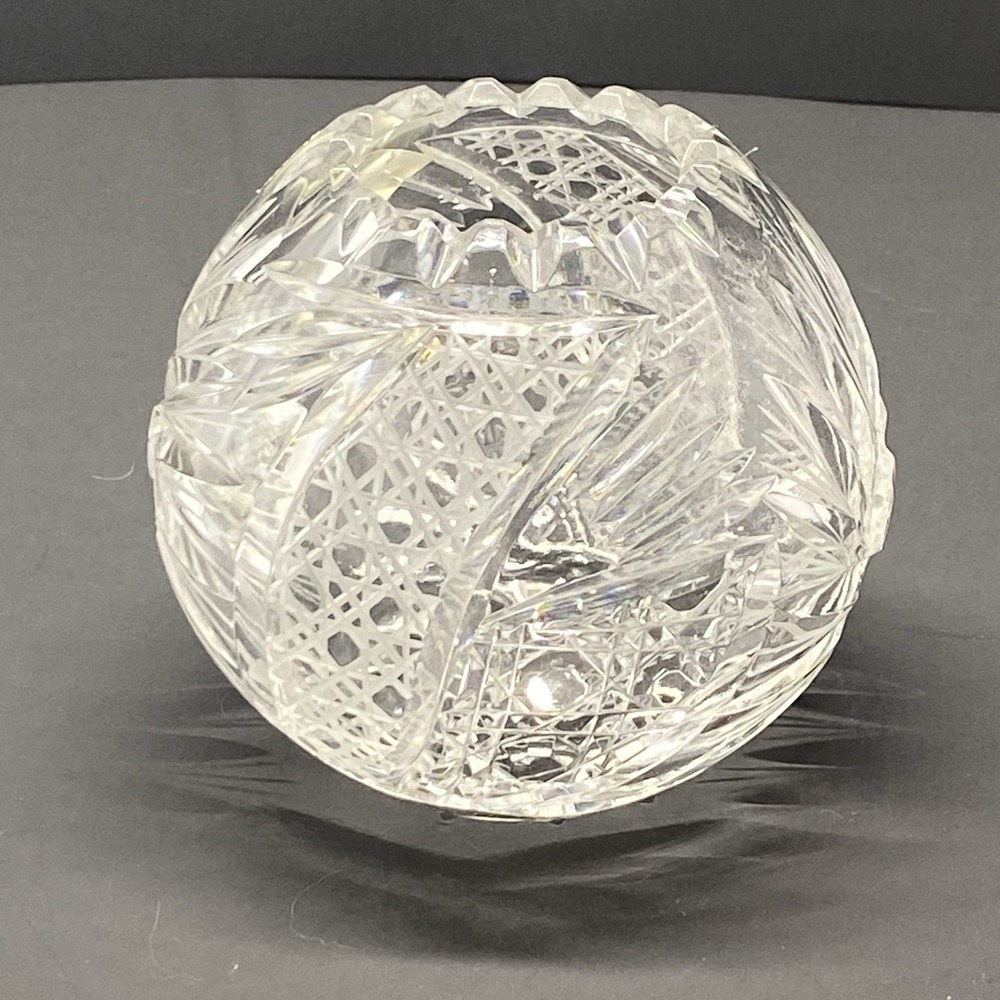 Bleikristall Bohamian Cut Crystal Rose Bowl/Vase 4" tall